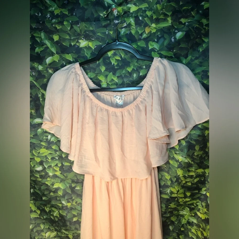 Elegant Pale Pink Maxi Dress - Picture 3 of 14